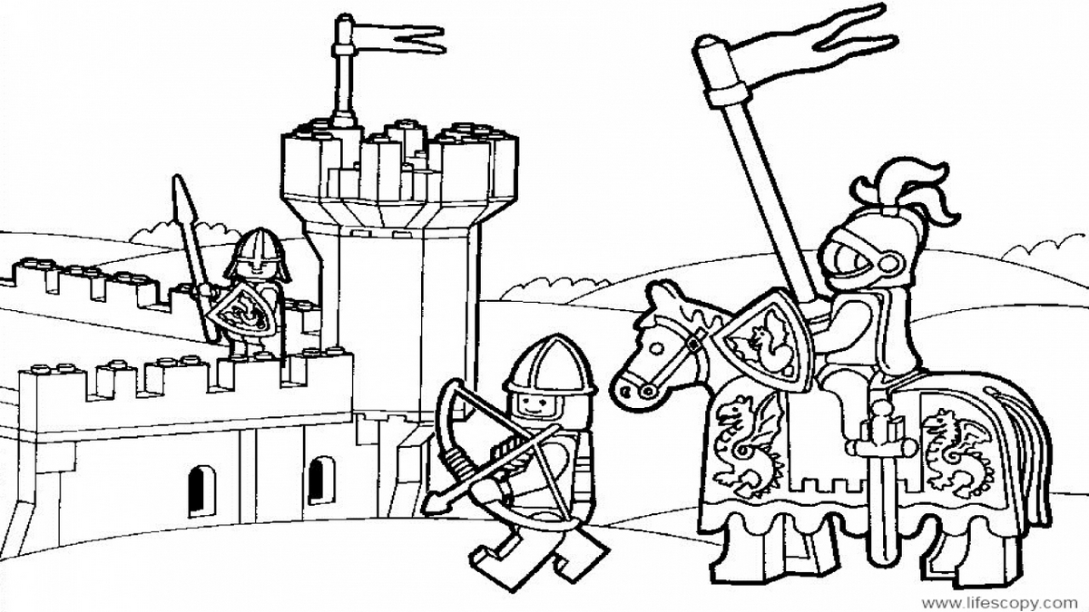 Lego Castle Coloring Pages - Coloring Pages